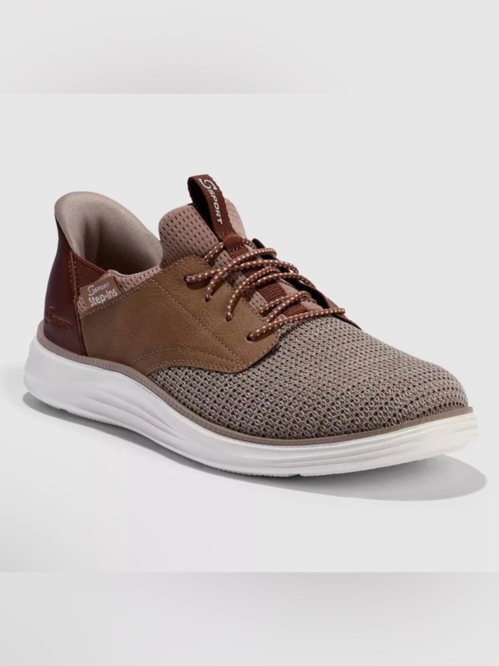 S Sport by Skechers Men's Donovan Step-Ins Sneakers - Light Brown 13 - Picture 2 of 4